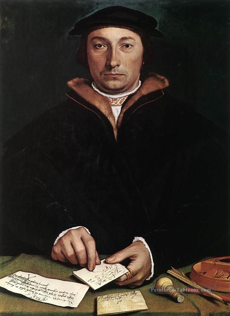 Portrait de Dirk Tybis Renaissance Hans Holbein le Jeune Peintures à l'huile